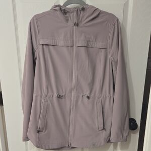LL Bean Light Purple Hooded Jacket Medium Regular